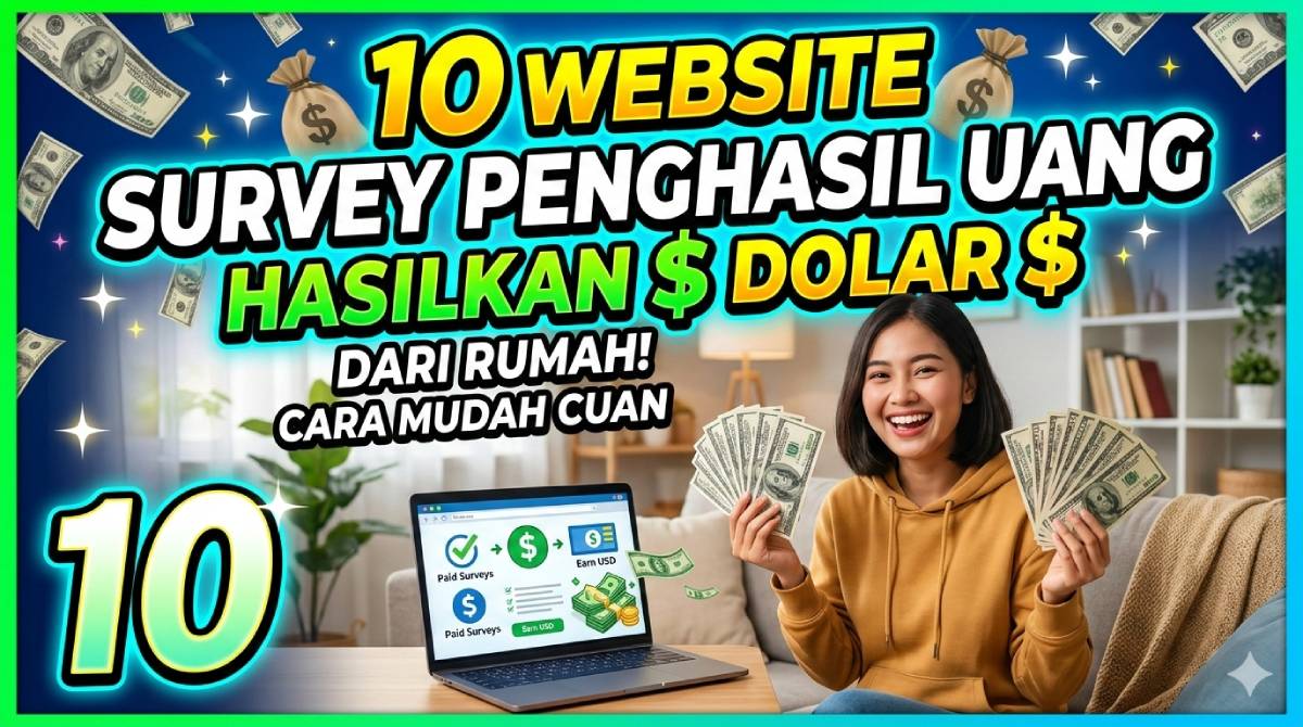 10 Website Survey Penghasil Uang Dolar Cara Mudah Cuan dari Rumah!