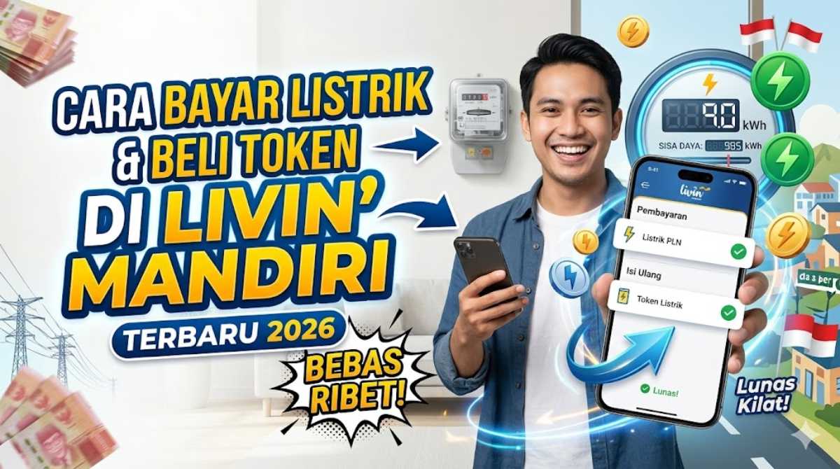 Cara Bayar Listrik dan Beli Token di Livin Mandiri Terbaru 2026, Bebas Ribet!