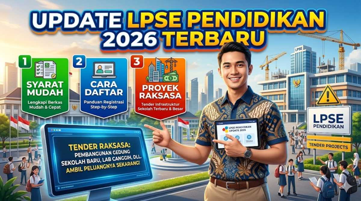 Update LPSE Pendidikan 2026 Terbaru: Syarat, Cara Daftar, dan Proyek Tender Raksasa